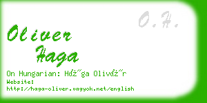 oliver haga business card